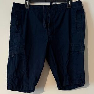 Nike The Athletic Dept Cargo golf Shorts Men's Size Large Navy Blue 100% Cotton